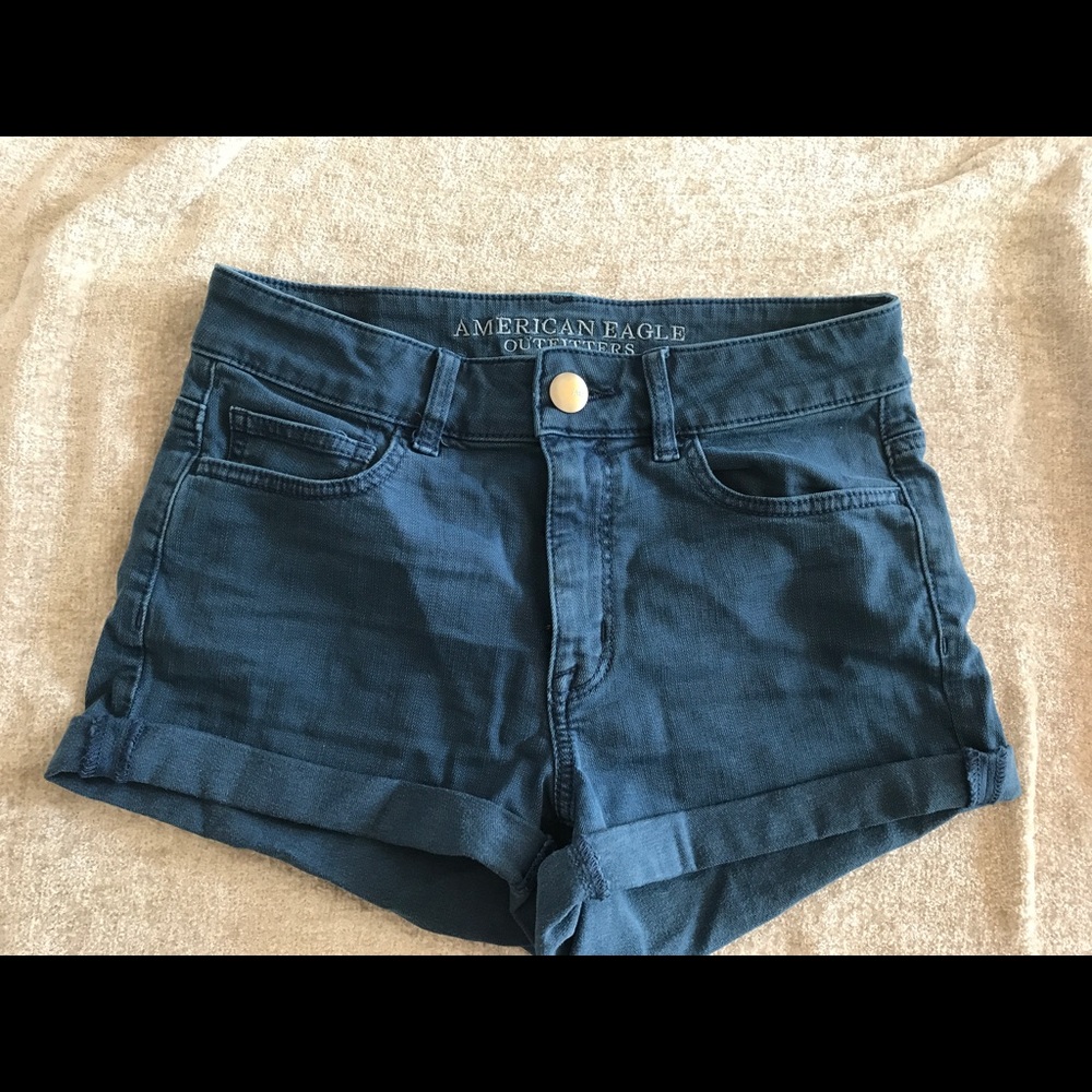 AEO midi high rise shortie shorts